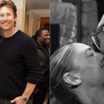 Glen Powell and Michelle Randolph