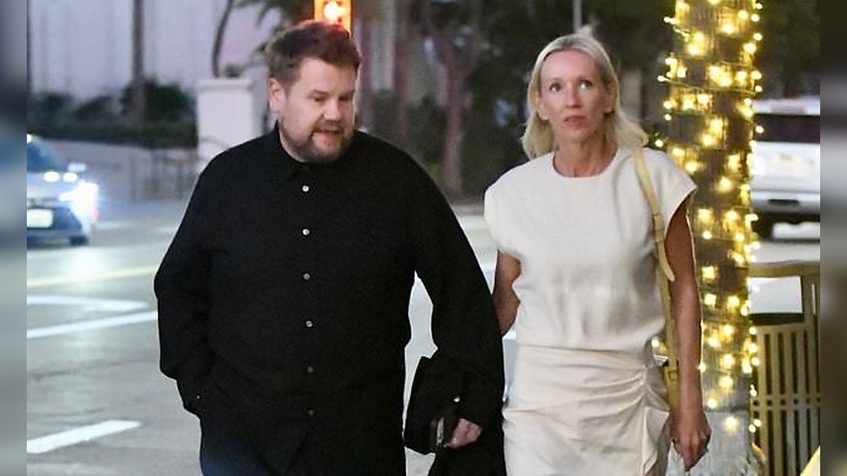 James Corden and Julia Carey