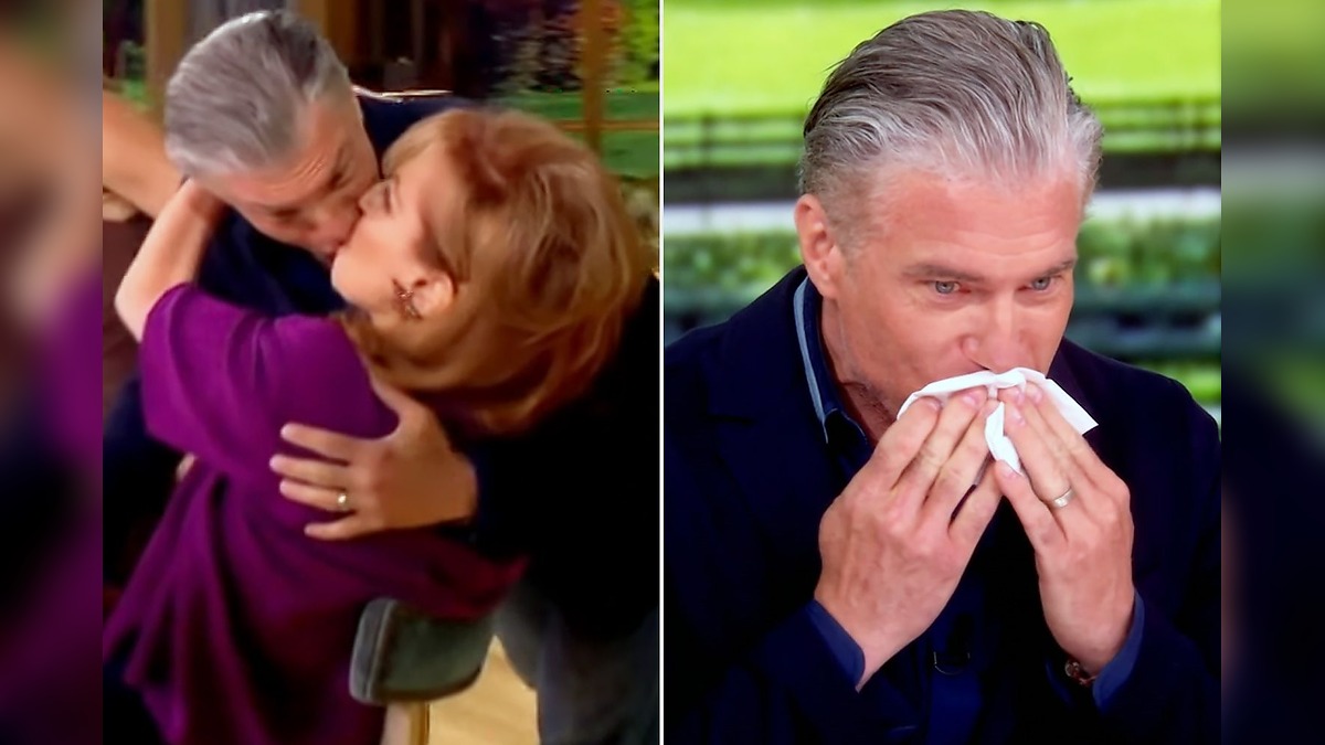 Joy Behar and Anson Mount