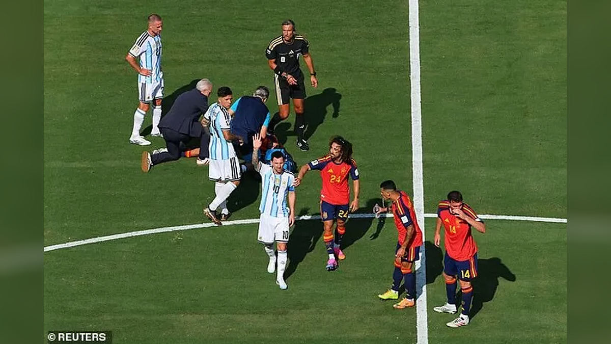 Lionel Messi and Marc Cucurella