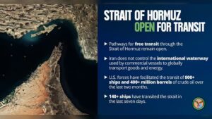 U.S. Reaffirms Freedom of Navigation in Strait of Hormuz Amid Iran Tensions
