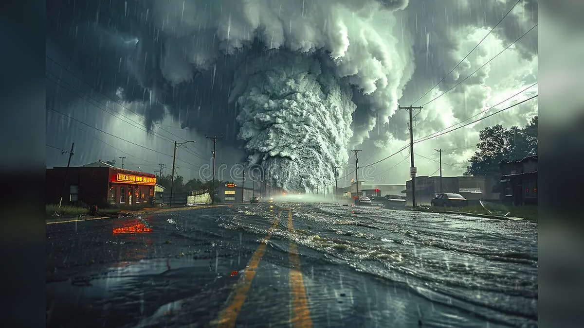 New York Hit by Violent Storm Chaos as Possible Tornado Tears Through Atlantic Beach and Floodwaters Swamp the Subway