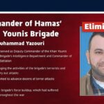 IDF Says Hamas Khan Younis Brigade Commander Killed Alongside Senior Operatives in Gaza Strike