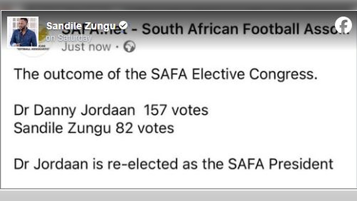Sandile Zungu’s Promise of SAFA Change Falls Short as Danny Jordaan Wins Again