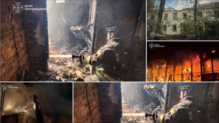 Woman Killed and Apartment Blocks Damaged as Russian Strikes Sweep Ukraine and Zelenskyy Demands More Pressure