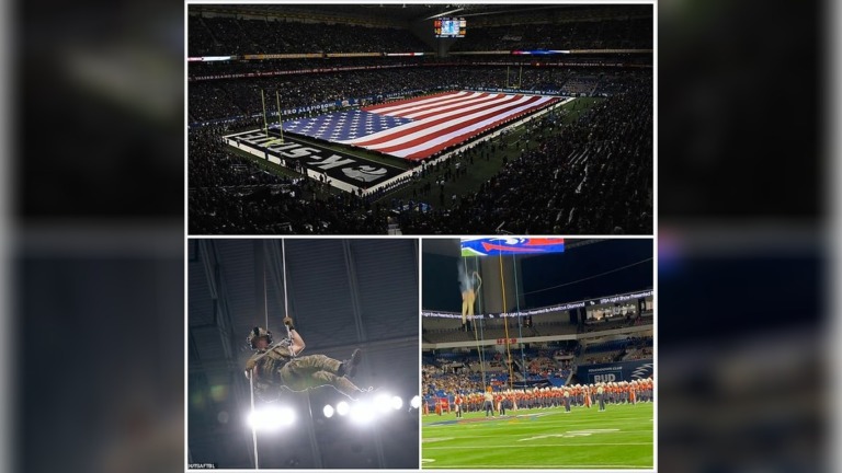 Air Force Service Member Killed in Pregame Rappelling Accident as Thousands Watch in Silence