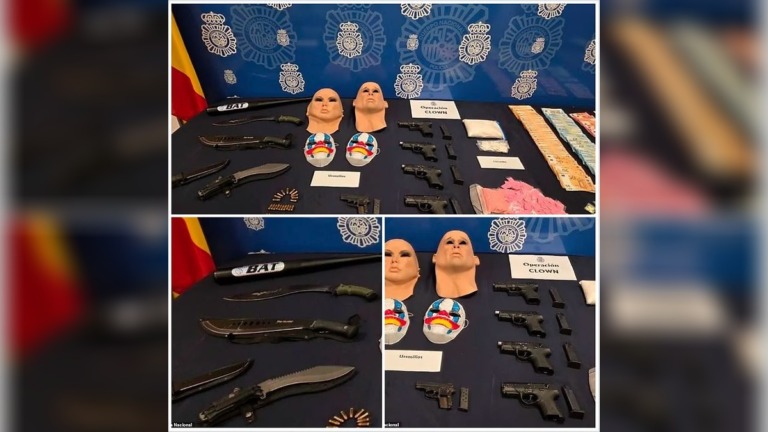 Costa del Sol Crime Shock as Three British Teenagers Are Arrested With an Arsenal of Weapons