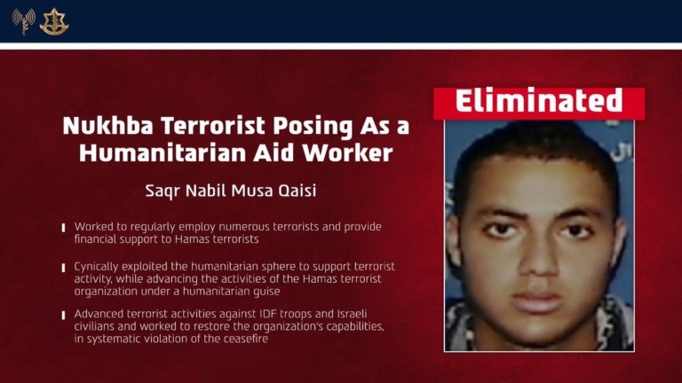 Israel Claims October 7 Hamas Fighter Used Humanitarian Role to Rebuild Group’s Capabilities