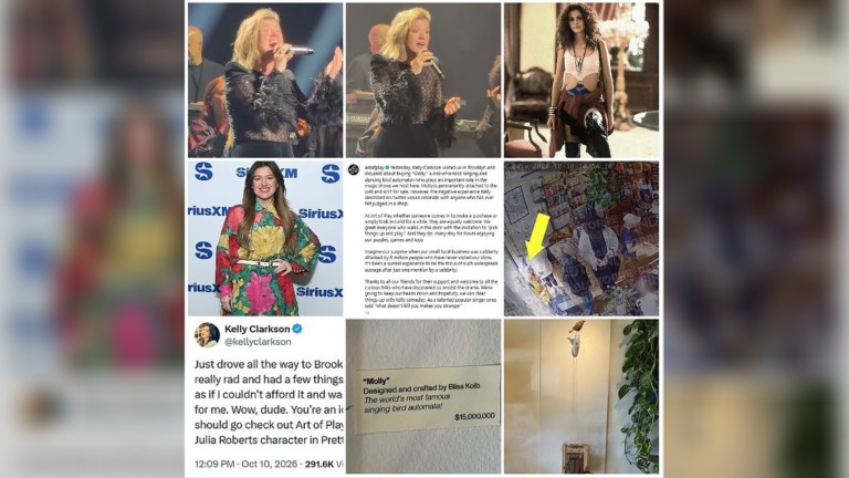 Kelly Clarkson Accused of Putting Small Brooklyn Business in Danger After $15,000 Bird Ornament Dispute