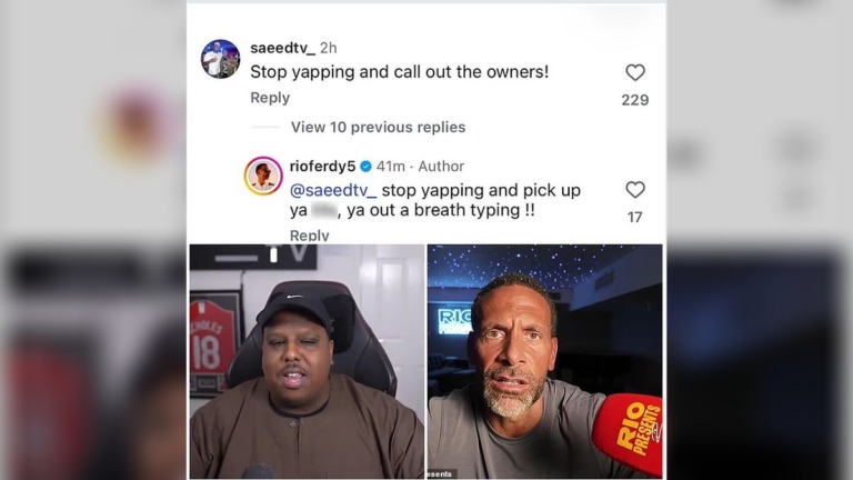 Rio Ferdinand Under Fire After Telling Man United Content Creator to ‘Pick Up Your ......