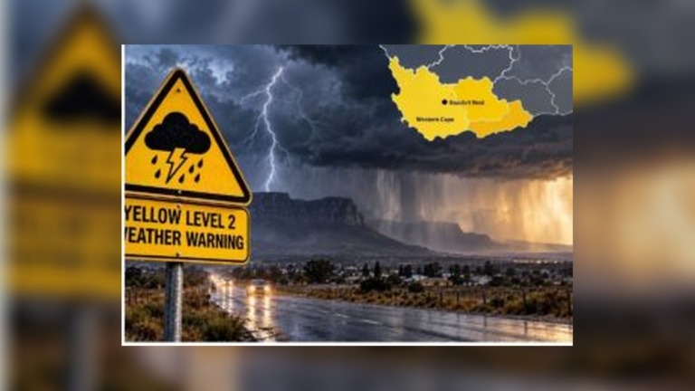 Storm Alert Issued as Heavy Rain, Hail and Lightning Threaten Parts of Western Cape