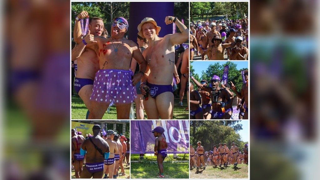 Thousands Strip Down to Purple Speedos in Johannesburg to Break Silence on Prostate and Testicular Cancer